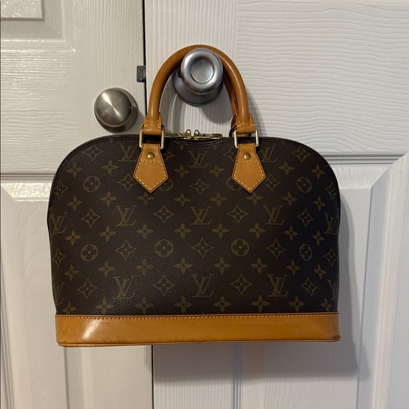 Louis Vuitton Monogram Satchel with Tan Accents - Picture 1 of 7